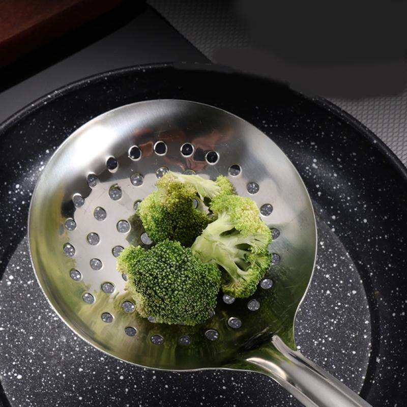 Thickened Stainless Steel Large Colander Filter Spoon Household Noodles Strainer Skimmers Oil Separators Kitchen Gadgets