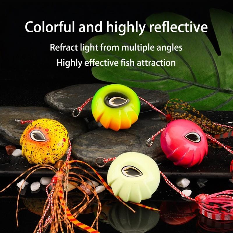 Sliding Kabura Jig for Snapper Fishing Accessories Kabura Jig Head with Hook Artificial Jigging Fishing Lure Baits