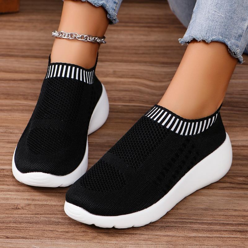 

Женские кроссовки на плоской подошве с низкой посадкой на весну и осень 2024 года, легкие сетчатые кроссовки с низким верхом для повседневной носки, ленивая обувь для бега на открытом воздухе 43 чёрный