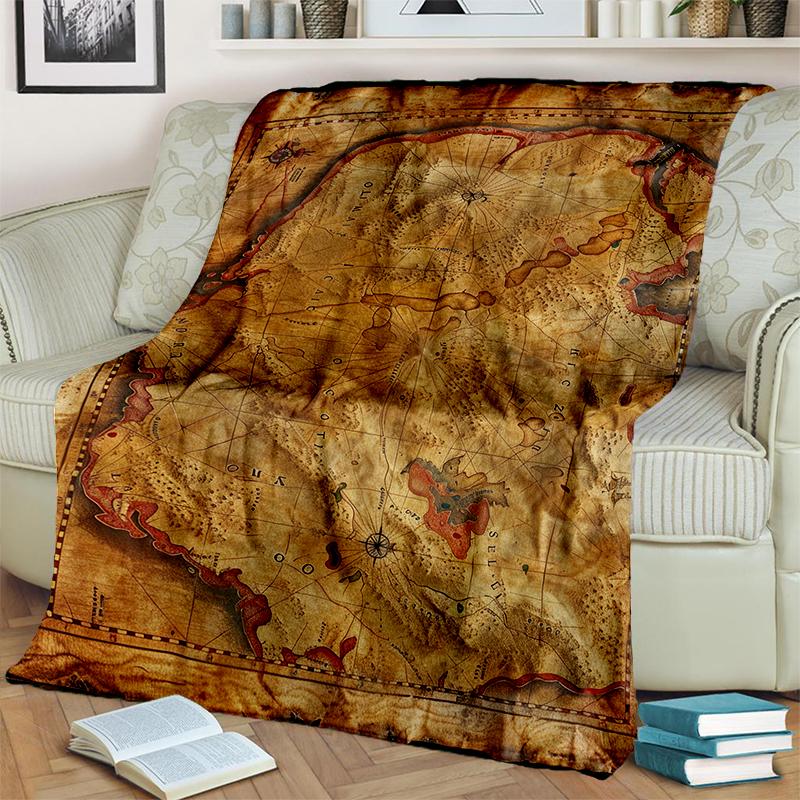 29 Style New Retro Marine Nautical Chart Compass Blanket,Soft Throw Blanket for Home Bedroom Bed Sofa Travel Office Cover Kids