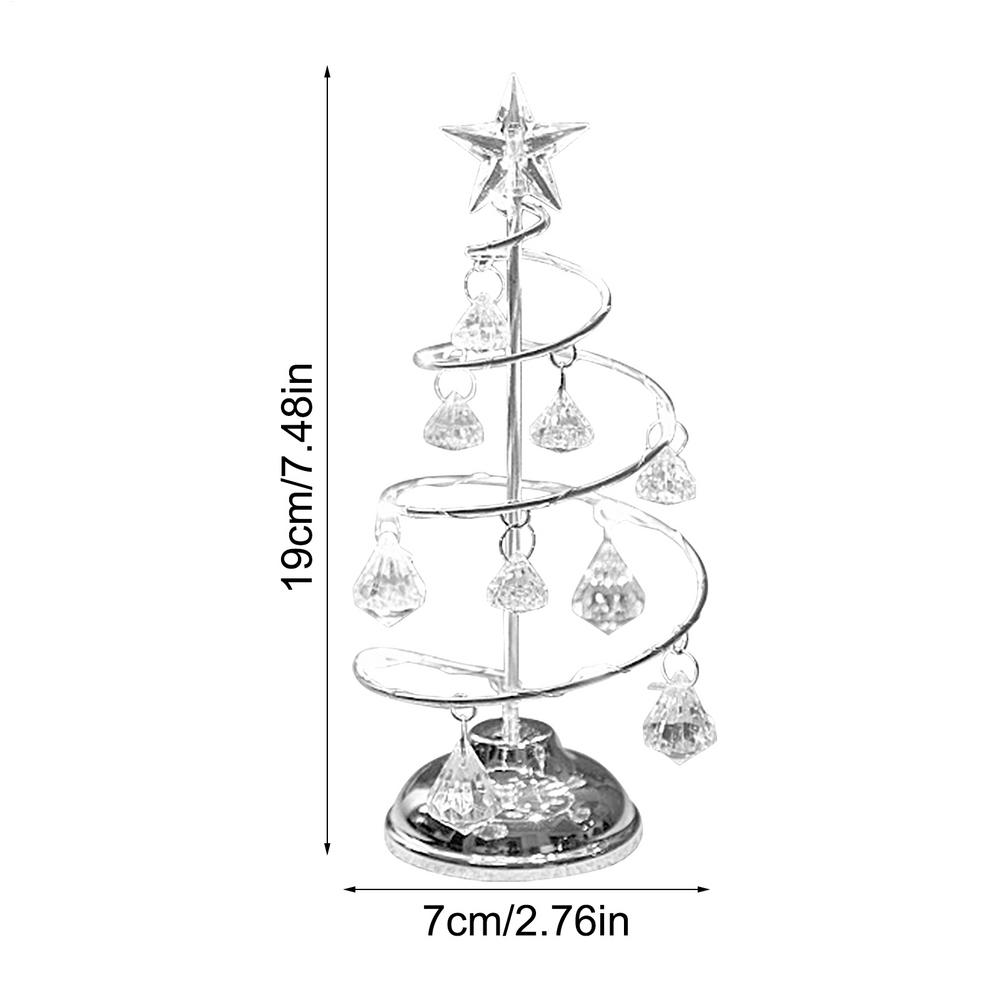 

Ночник «Рождественская елка», вращающийся кристалл с блестками, рождественская елка, гальваническое железо, зимний фестиваль, ночник-елка для