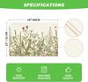 Antique Herbs and Wild Flowers Summer Placemats Set of 4, 12x18 Inch Seasonal Wildflower Spring Table Mats for Party Kitchen Dining Decoration