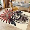 1pc. Indian Chief Feather Headdress Rug for Home Decor, Office Carpet, Chair Cover, Outdoor Mat, Gift Idea