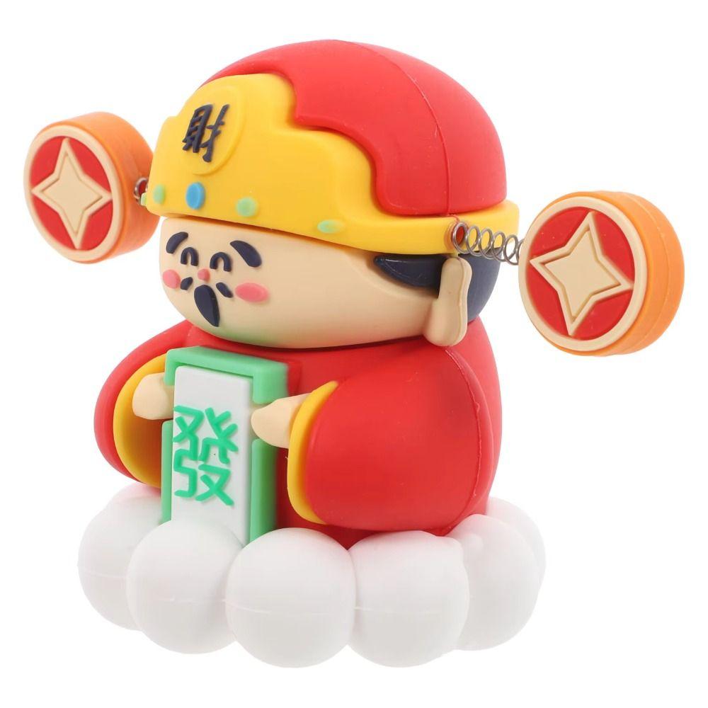Creative God of Wealth Decoration Cartoon Car Ornaments Mini God of Wealth Mascot  Home