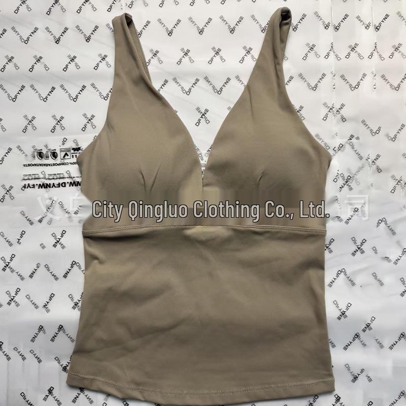 

DFYNE Сексуальный беспроводной топ-бра с глубоким V-образным вырезом, ощущение второй кожи - Европейский и Американский стиль Medium розовый/телесный