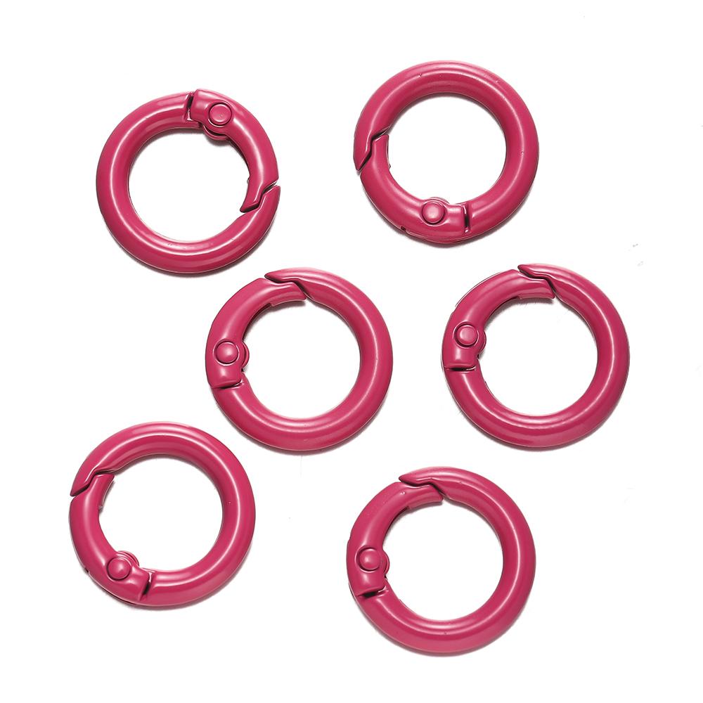 5Pcs Colorful O Ring Spring Clasp Openable Round Carabiner Keychain Clips Hook Dog Chain DIY Jewelry Buckle Connector