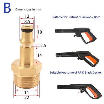 Autowaschschlauchadapter M22 passend für AR Lavor Hochdruckreinigungsmaschine