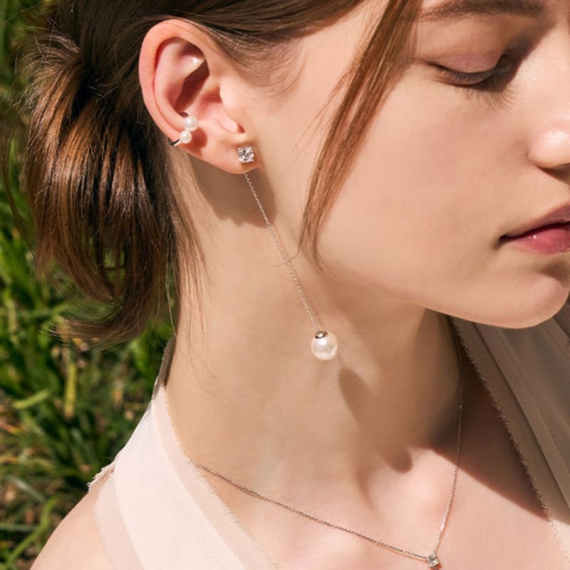 DIDIER DUBOT Signature D Silver Ear Cuff JDRET4S636W