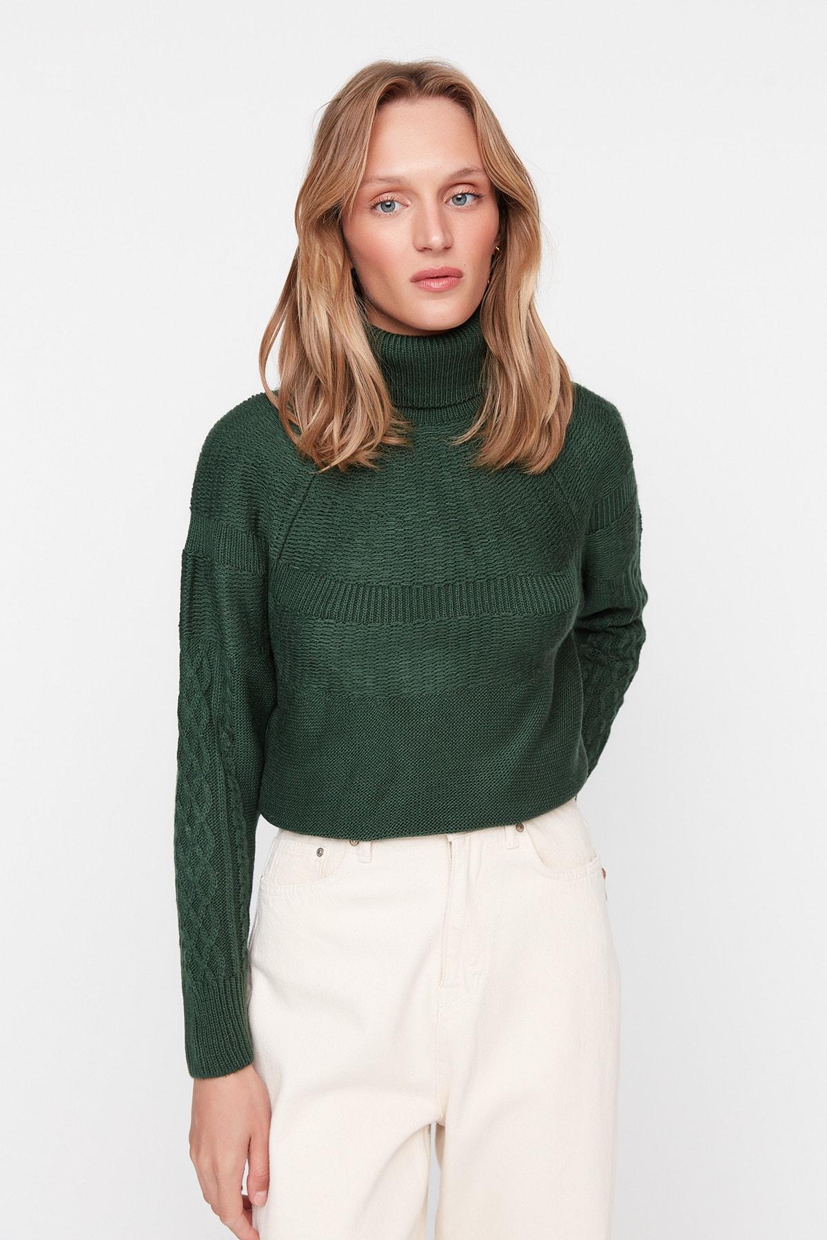 

Свитер - Зеленый - Классический крой