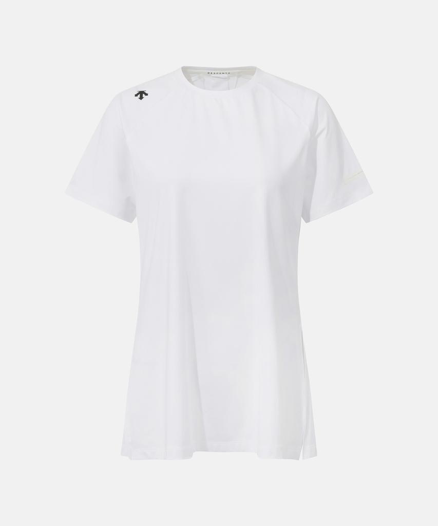 DESCENTE Women'S Hip Cover Short Sleeve T-Shirt White Sr122Pts21