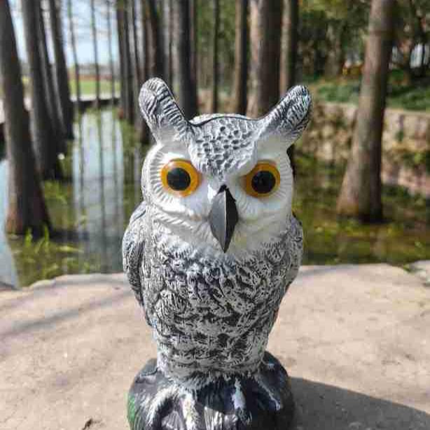 Owl Decoy Garden Ornament - Bird & Mouse Repellent
