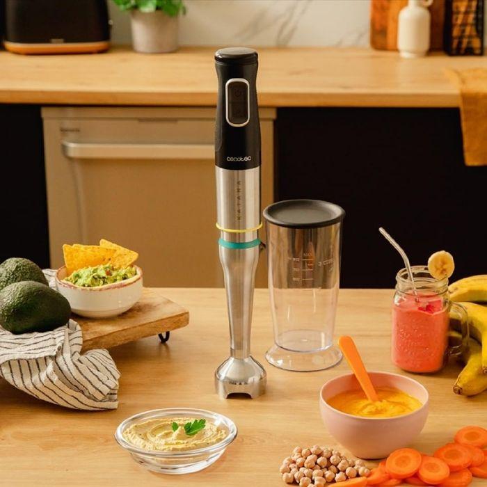 Cecotec Mixeur Plongeant Katana 12 Jar D: 1200 W 21 Vitesses Et Turbo 4 Lames Avec Titane Noir