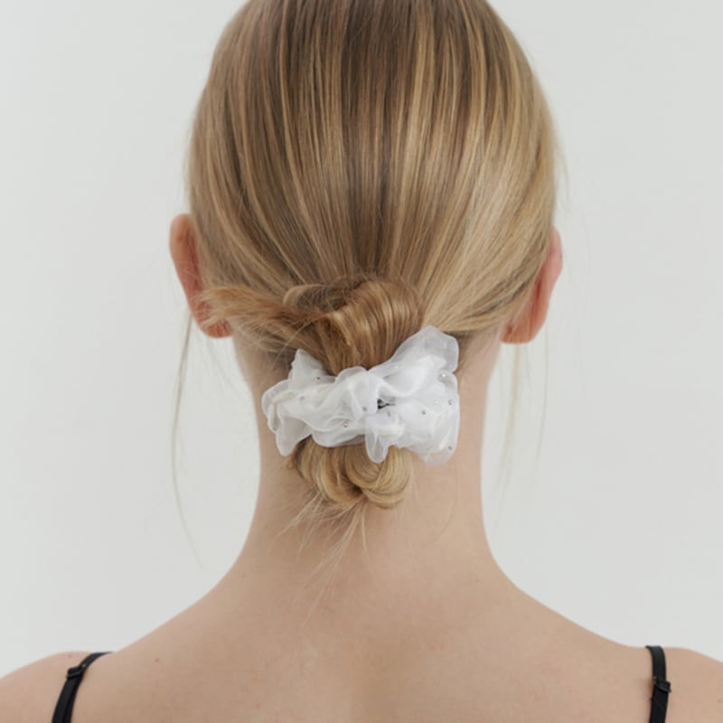 KINDABABY Mesh Layered Scrunch - White