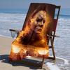 proof beach towel with The Revenge of Michael Myers pattern - soft,absorbent,quick-drying,machine washable - perfect for swimming,camping,bathing
