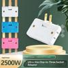 180 Degree Rotatable Power Socket Adapter 3 In 1 Wall Plug Converter Extension Socket For Home Cabinet Power Expansion