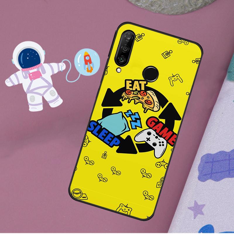 Eat Sleep Game Colorful For Huawei Nova 11i 7i 8i 12i 12s Y73 Y70 Y90 Y60 Y72 Y61 Y91 9 10 SE P40 Lite P30 Pro Case