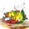 Musical 3D Christmas Greetings Card Beautiful Holiday 3D Popup Christmas Card with Music for Home or Office Decors