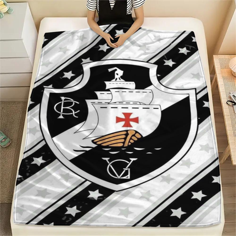 1Pc CR Vasco Da Gama Print Flannel Blanket High Quality Warm Comfortable Cover for All Seasons Perfect for Gifts Home Decor