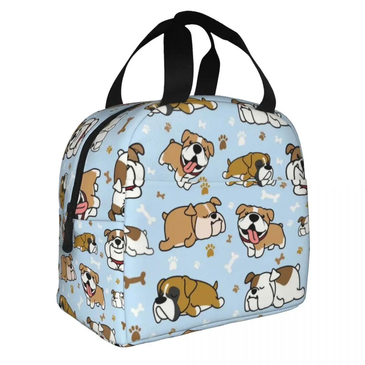 

Ланч-бокс с изображением британского бульдога для женщин, портативный герметичный охладитель, термосумка для еды, для детей, школьников 22x20x13CM хаки