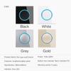 White Glass Panel Switch Button Surround Indicator Light EU UK Standard Circular Reset Switch Socket Office Home Villa Hotel