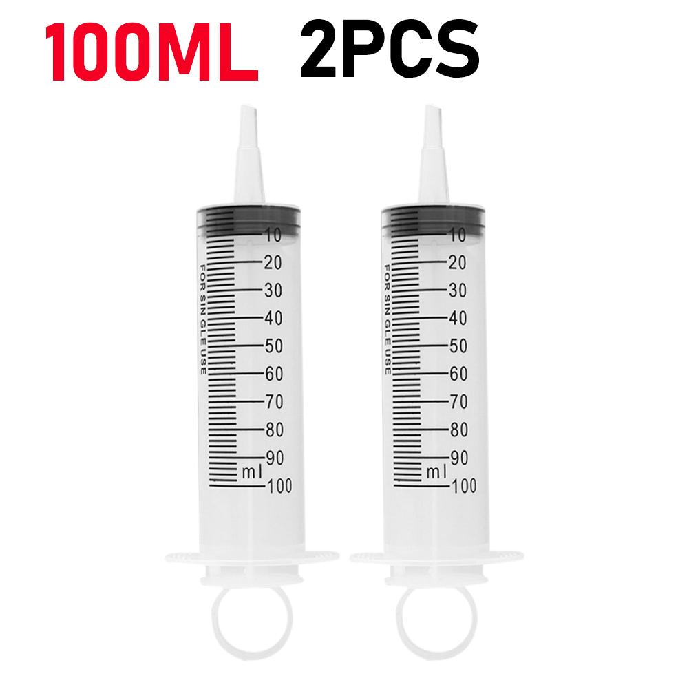 60ml/100ML Feeding Syringe Glue Filling Enema Syringe Nutrient Sterile Without Needle Watering for Industrial Hydroponics