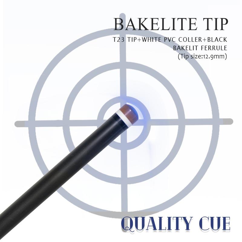 OKHEALING Karbonfaser Billard Queue Stock Professionelle Queues (Black Technology Billard-Anstoßstock mit geringer Durchbiegung, 12,9 mm, Uni-loc Verbindung 147 cm)