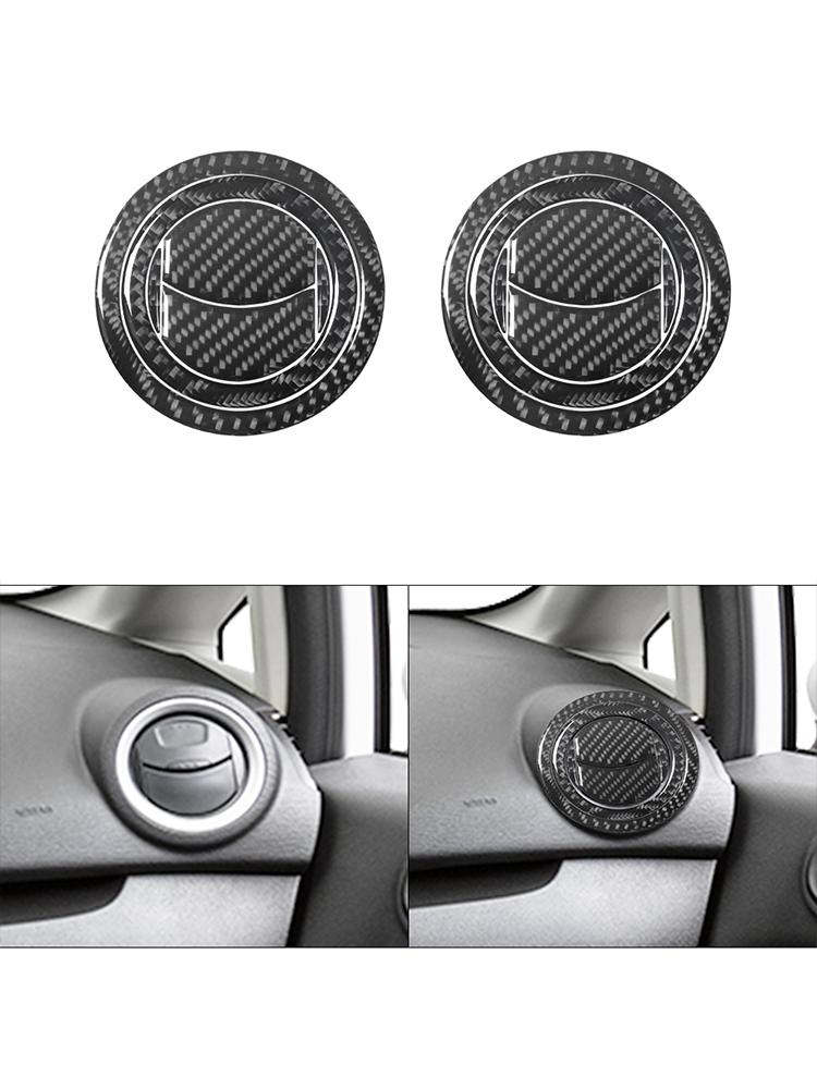 

Red/Black Carbon Fiber Car Dashboard Side Air Conditioner Outlet Vent Decoration Cover Trim Sticker For Ford Fiesta 2011-2015 чёрный