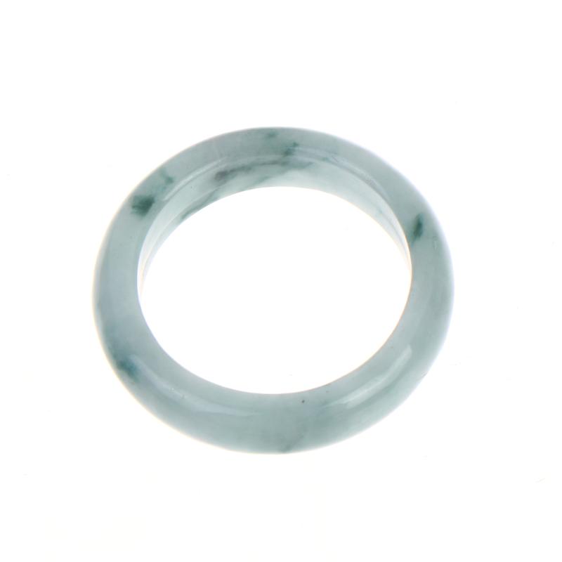 1 Pcs A Grade Jadeite Ring For Men And Women White Ice Type Finger Ring Simple Style Unisex Ring