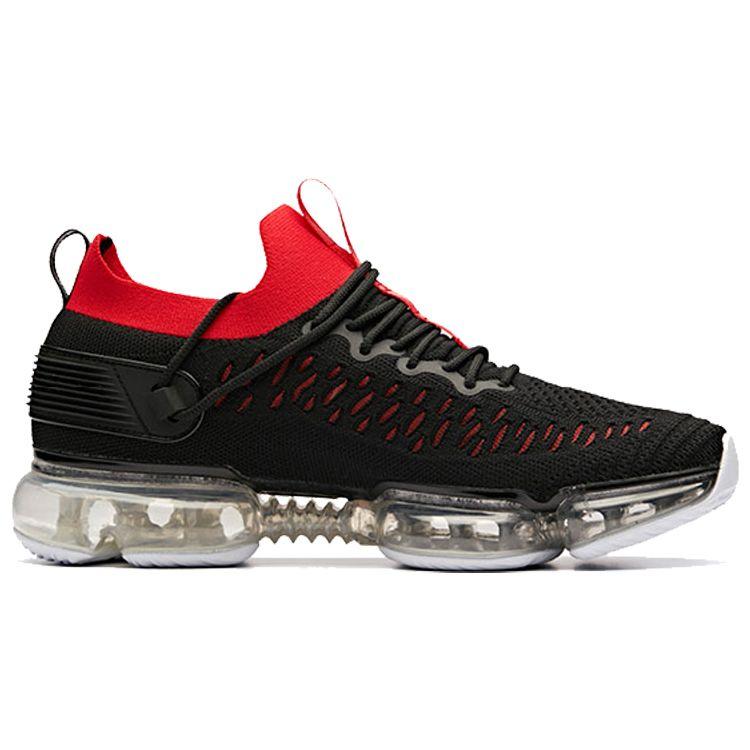 Anta Seeed Full-Length Air Cushion Shock Absorbing Sports Shoes Men Sneakers Black Red 91925501-3