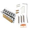 2 Point Guitar Tremolo Bridge with Tremolo System Saddles and Full Size Brass Block 2-Point Electric Guitar Bridge