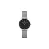 [Official Shop/2-Year Warranty/Authentic Import] Daniel Wellington DW Women's Petite Sterling Black 32mm Watch, Stylish Designer Mesh Watch, Black, Pe