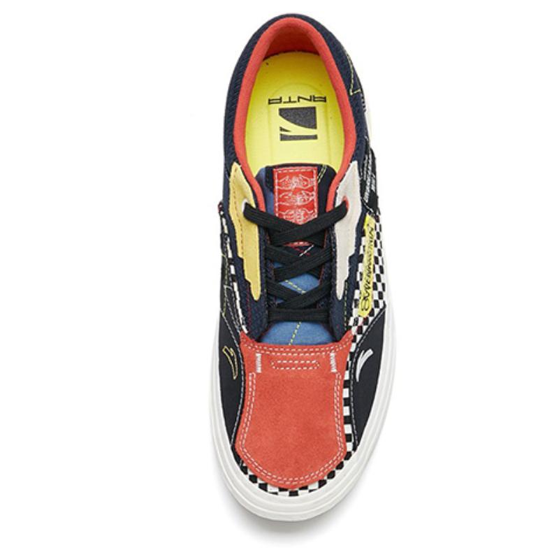 Anta Aoxing Anti-Slip And Wear-Resistant Lightweight Low-Top Skateboard Shoes Men's Black Blue Red Lace-Up Version Sneakers 112228015-8
