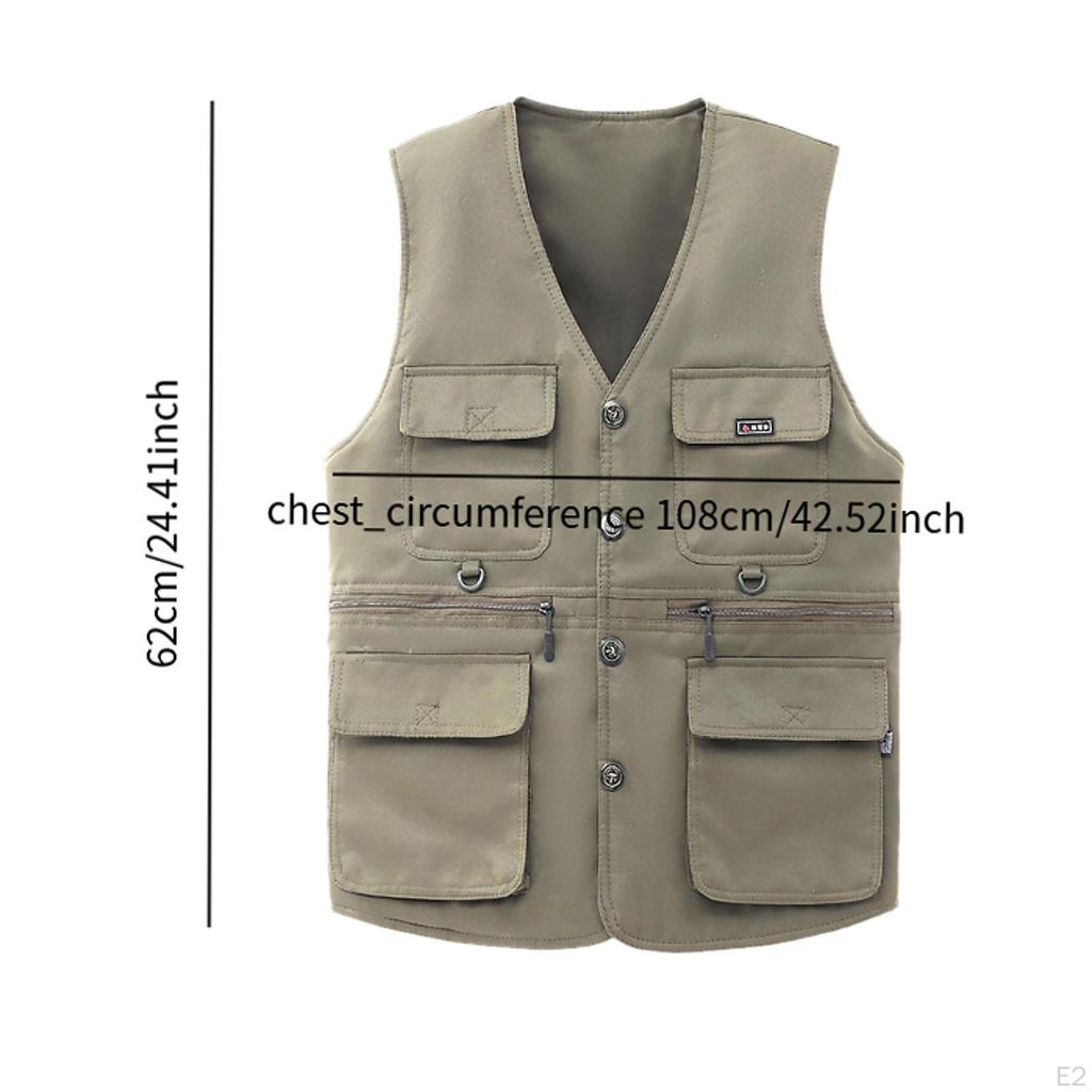 Breathable And Creative Vest for Men, V -neck, Ideal Work, Campsite, Hiking Or.