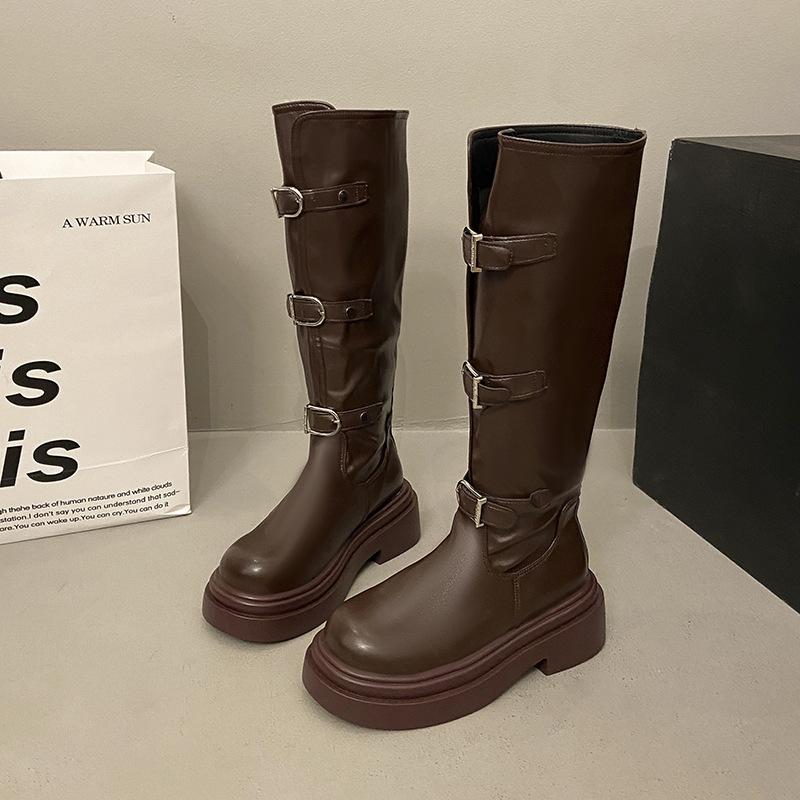 2025 new autumn and winter platform Martin boots British style retro versatile boots women's summer boots Western cowboy boots