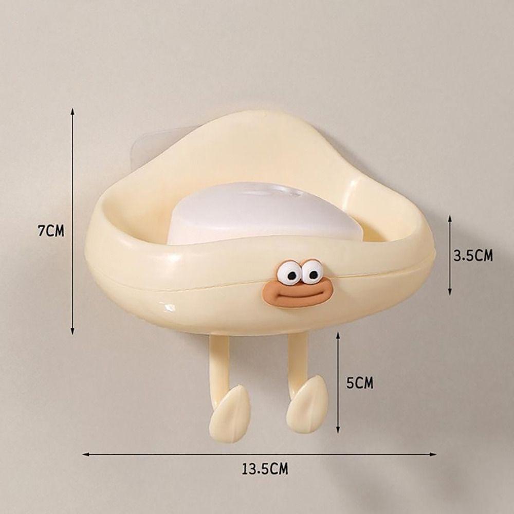 1Pcs Universal Punch Free Soap Box Multi-purpose Wall Mounted Soap Dish Box Cloud Cute Drainage Storage Rack Bathroom Supply