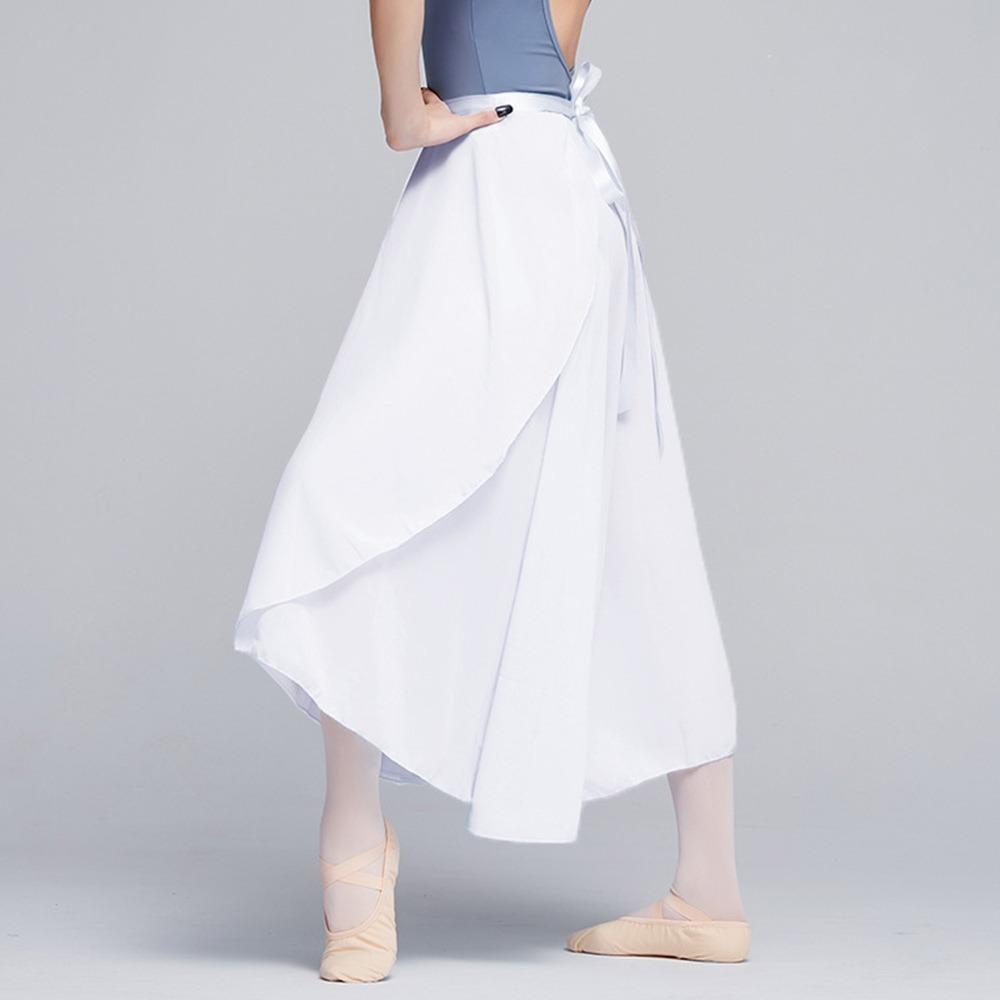 Fashion Chiffon Ballet Tutu Wrap Scarf Show Costumes Dance Skirt Adjustable Ballet Dance Dress Women белый