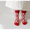 Mädchen Baby Tierkreisjahr Socken Herbst Winter Rote Socken für Mädchen Neujahr Verdickte Wadenhohe Socken Herzsocken