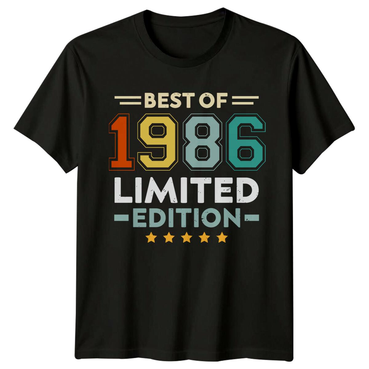 Best Of 1986 Limited Edition Mens T-Shirt 40th Birthday Gift Vintage Tee M