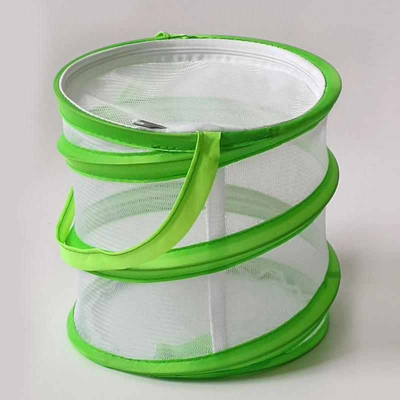 Mesh Cloth Butterfly Catching Cage with Zippered Lid for Summer Camp