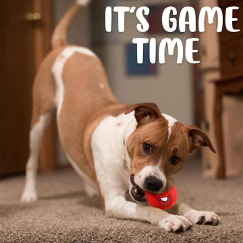 6Pcs Smile Face Dog Squeaky Toys Soft Latex Squeak Balls Bouncy Cute Face Pet Dog Toys for Puppy Small Pet Dogs