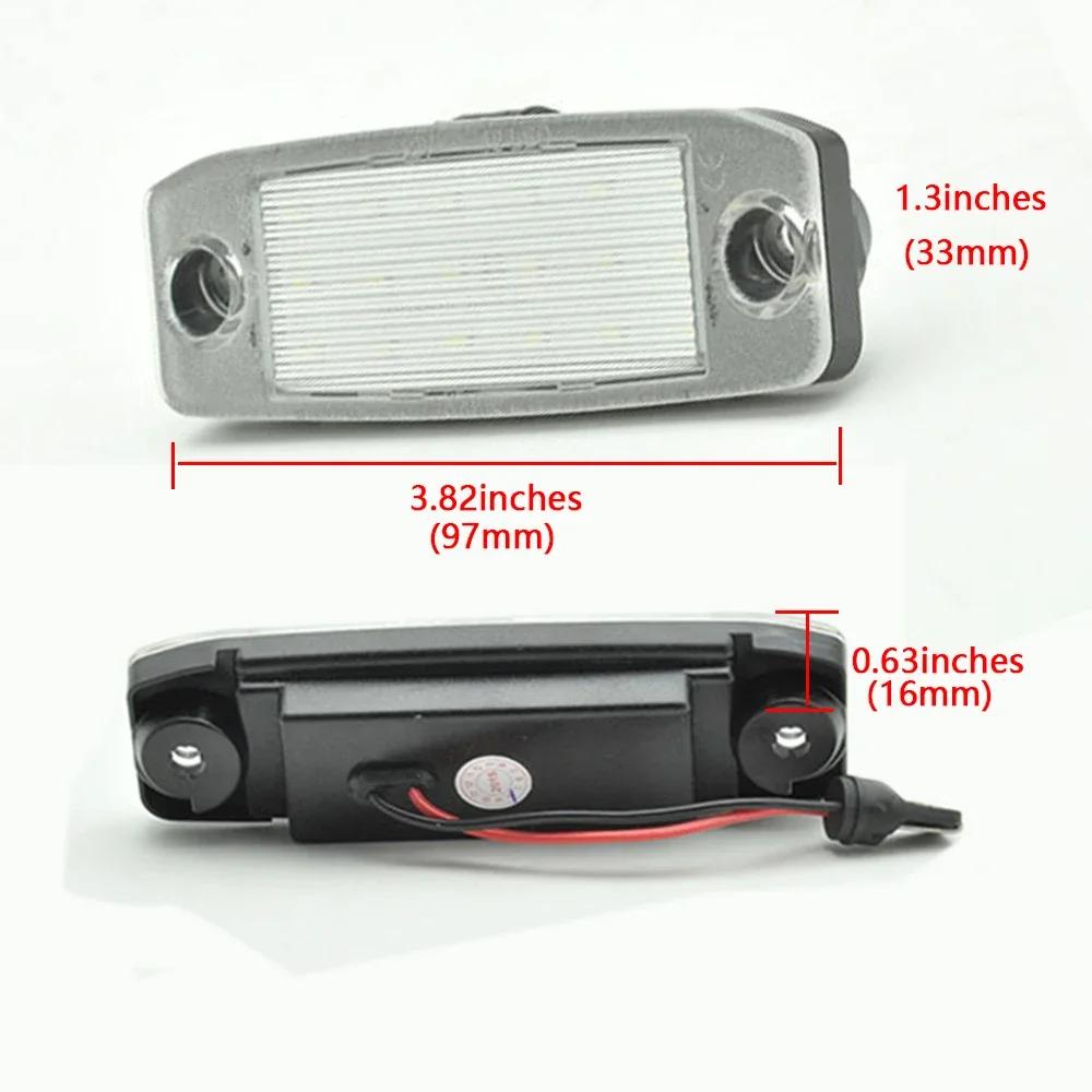 2Pcs For Hyundai Tuscon 2005-2009 For Kia Sportage 2011-2016 White LED License Plate Light Number Plate Lamp Assembly