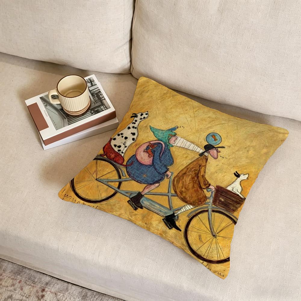 S-Sam Toft Art Cushion Cover Fabric Soft Furnishing,Pillowcase, Cushion Cover, Sofa Pillow, Home Decoration