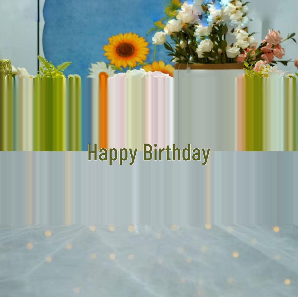 Large Red 'Happy Birthday' LED Tabletop Light Decoration