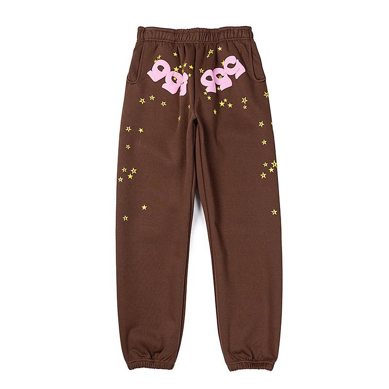 24 Street Spider Web 555 3D Puff Sweatshirt Pants Set Unisex High Casual Sporty
