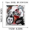 Weird Clown Embroidery Cloth Sticker Halloween Atmosphere Dress Up Horror Doll Patch Sticker Pupil-Free Mummy Embroidery Label