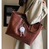 Bag Women's Large Capacity 2025 New Autumn and Winter High-end Brown College Student Class Shoulder Bag Commuter Tote Bag