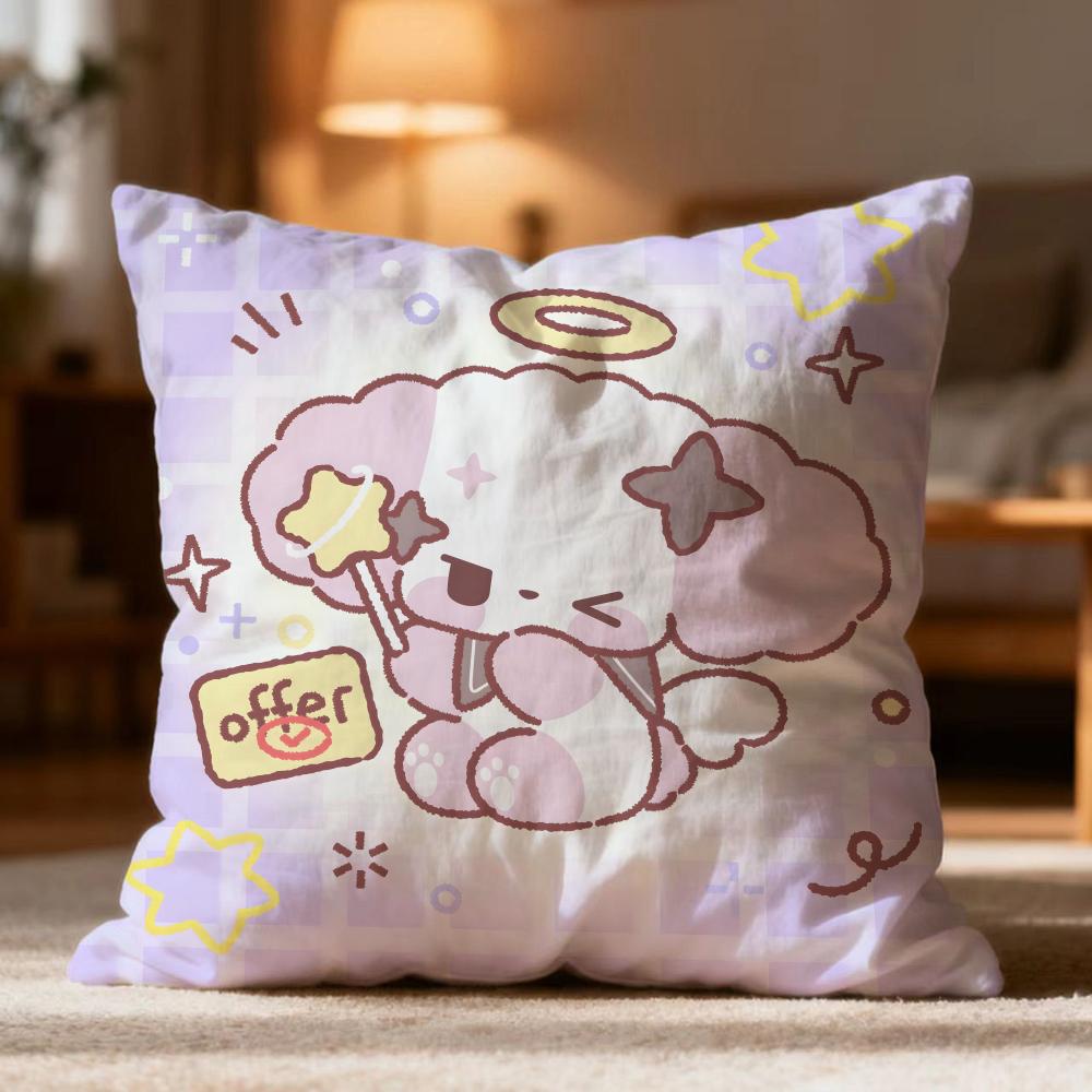 Hot NNonoe Cushion Cover Soft Washable Pillow Case Multi-Scene for Couch Bed Travel Office Use