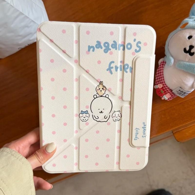 Cartoon Bear IPad Case With Pen Slot Magnetic 10th Gen 10.2 11 Air Pro 13 Lightweight Acrylic Cover