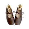 Retro Temperament Round Head with Mary Jane Shoes Pleated Flat Ballet Shoes Shallow Mouth Soft Sole Single Shoes