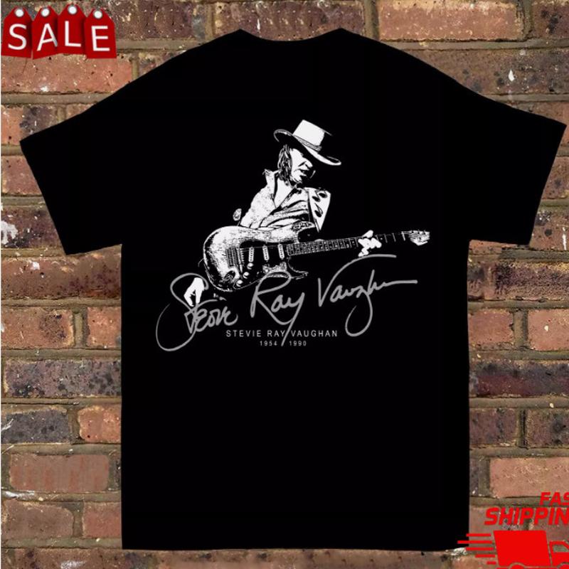 Stevie Ray Vaughan Guitar Signature T Shirt Black S To 5Xl